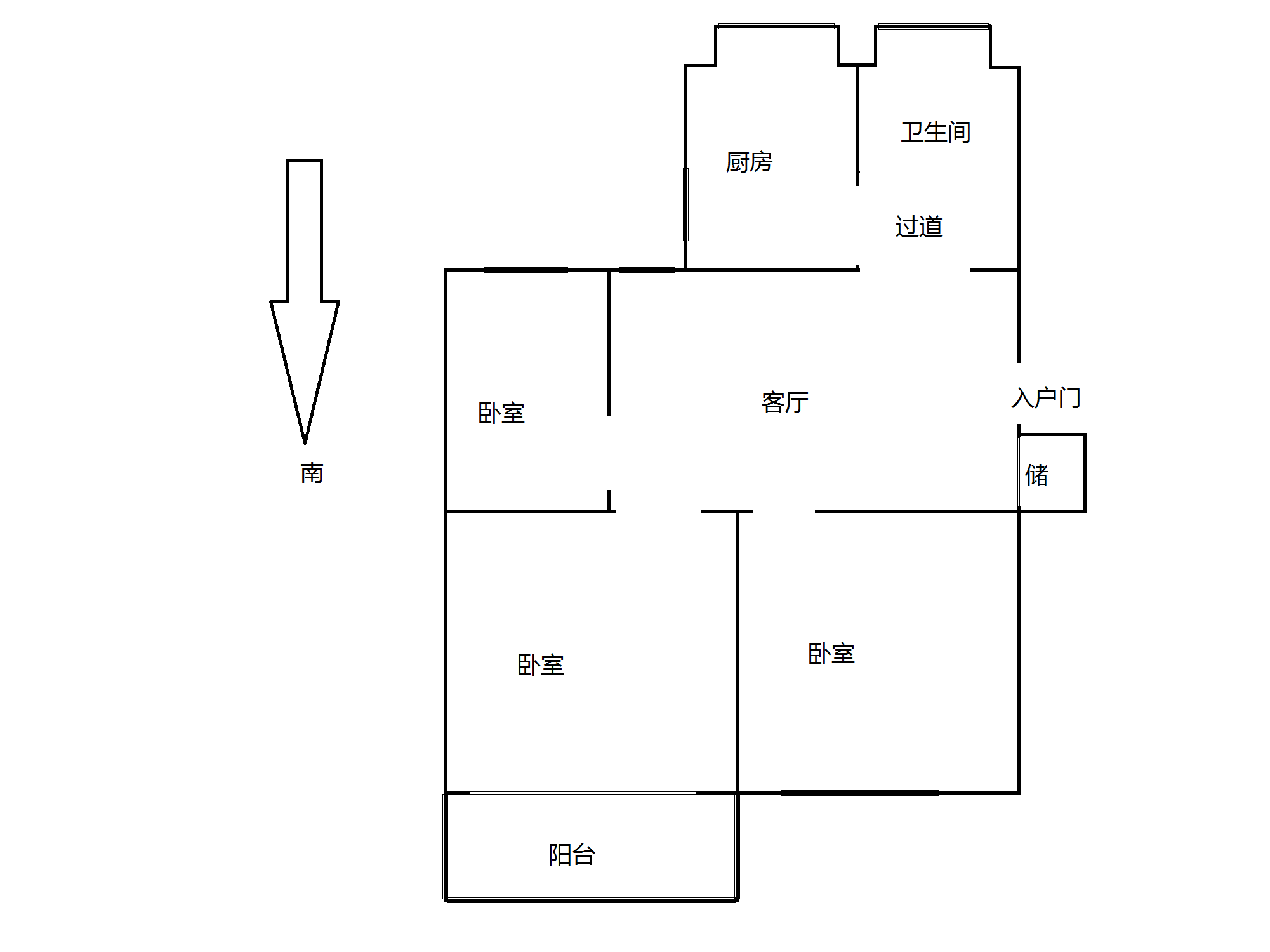 万象北园 3室1厅1卫 72m&sup2;