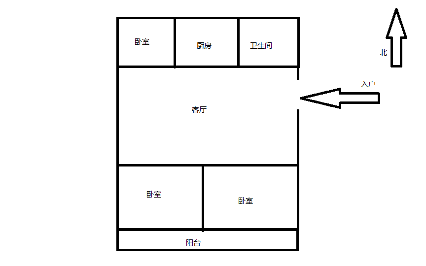 锦安花园一期 3室1厅1卫 91.00m&sup2;