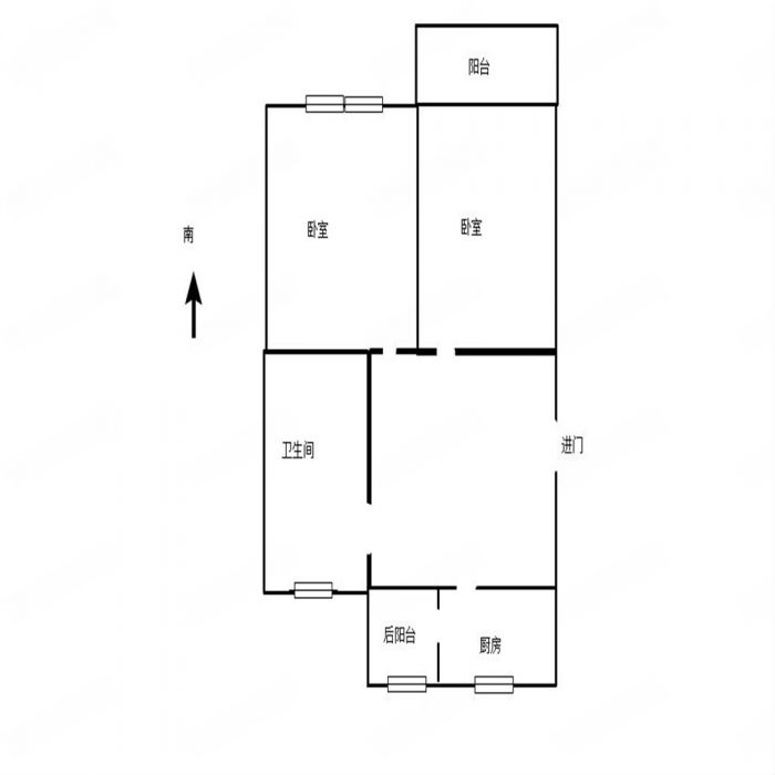 易家桥新村 2室1厅1卫 66m&sup2;