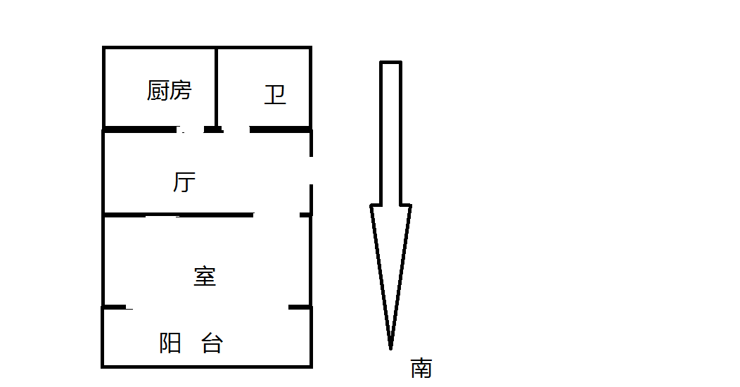 新建路新村（新建花苑） 1室1厅1卫 40m&sup2;