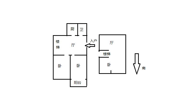 江景苑小区 2室1厅1卫 95m&sup2;