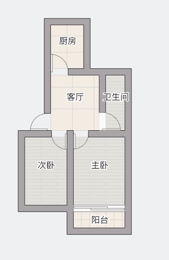 学田苑 2室1厅1卫 62.00m&sup2;