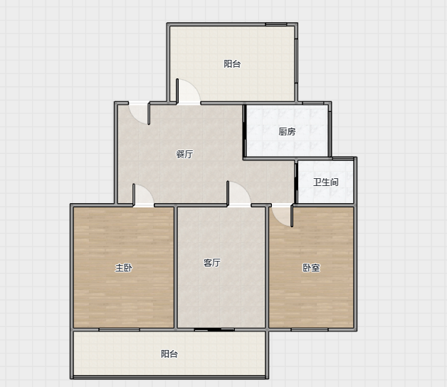 城东小区 2室2厅1卫 90m&sup2;