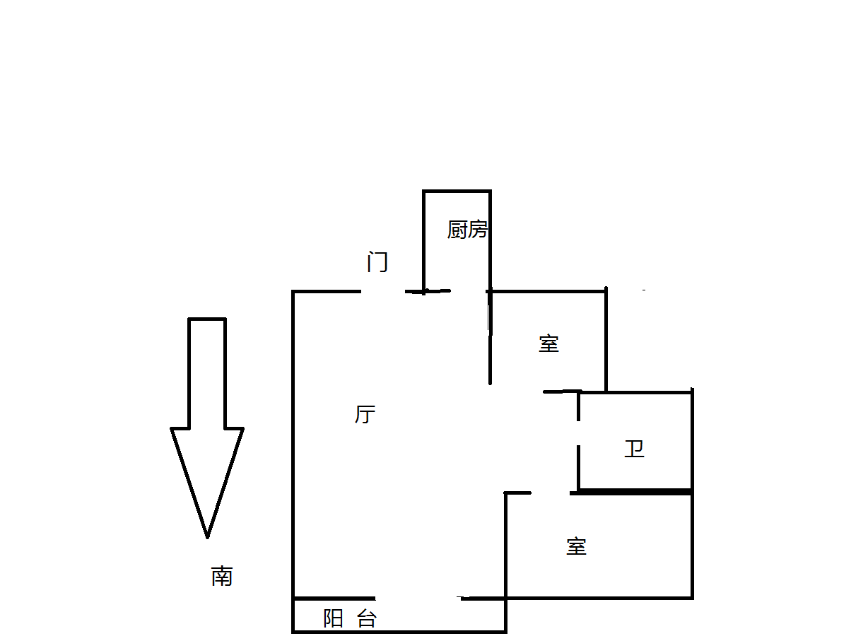 阳光悦城 2室1厅1卫 77m&sup2;