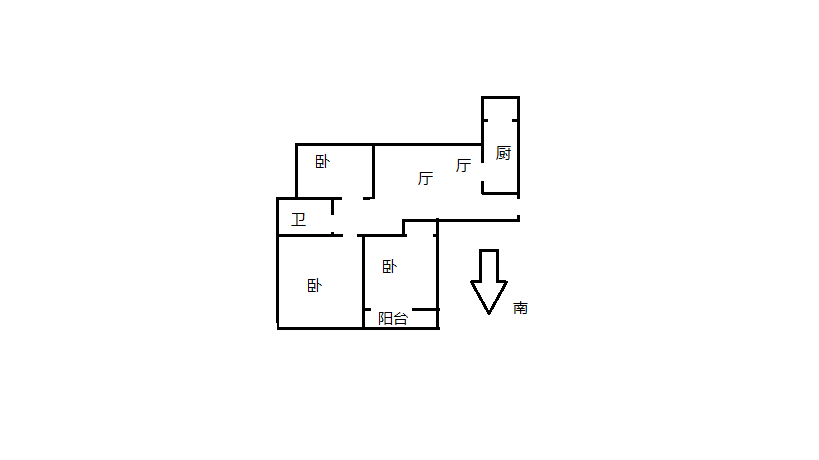 江景苑小区 3室2厅1卫 126.00m&sup2;
