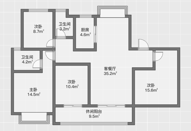中南熙悦(南通经济技术开发区) 4室2厅2卫 122m&sup2;