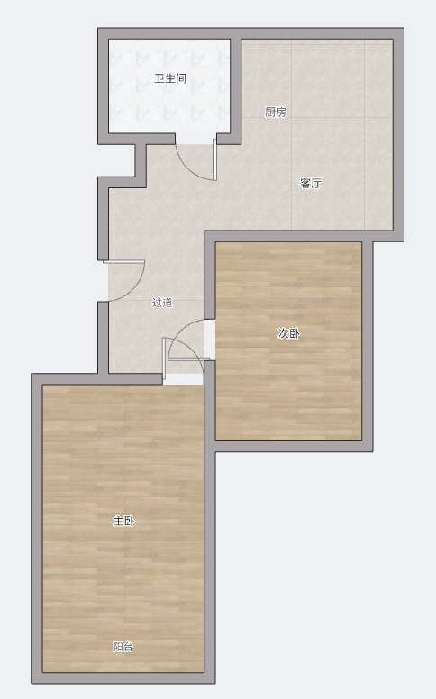 天龙逸园 2室1厅1卫 74m&sup2;