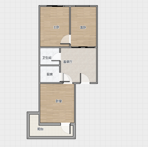 金和小区 2室1厅1卫 109m&sup2;