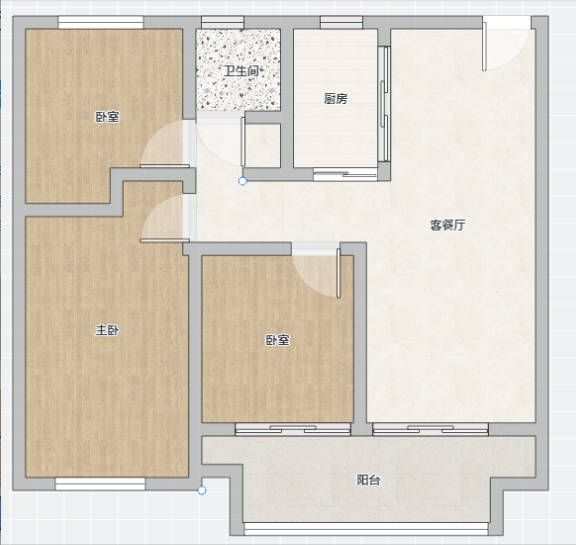 华悦铭苑 3室2厅1卫 101.00m&sup2;