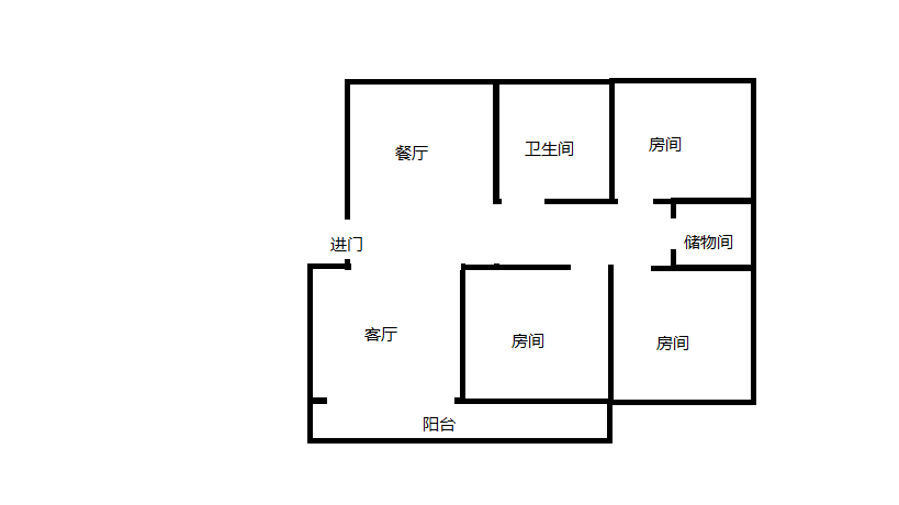 陈家小园西区 3室2厅1卫 119.00m&sup2;