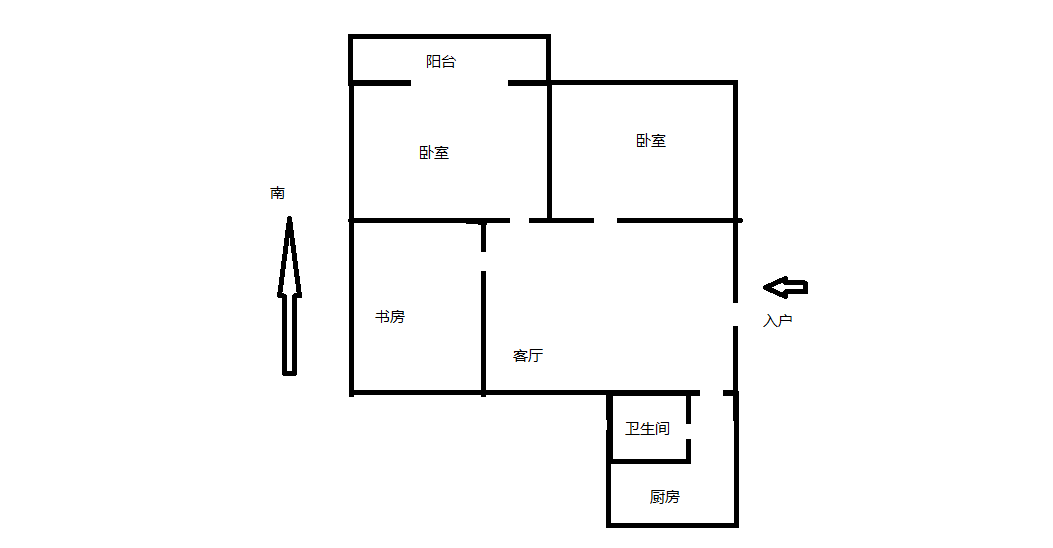 新建路新村 3室1厅1卫 80.4m&sup2;
