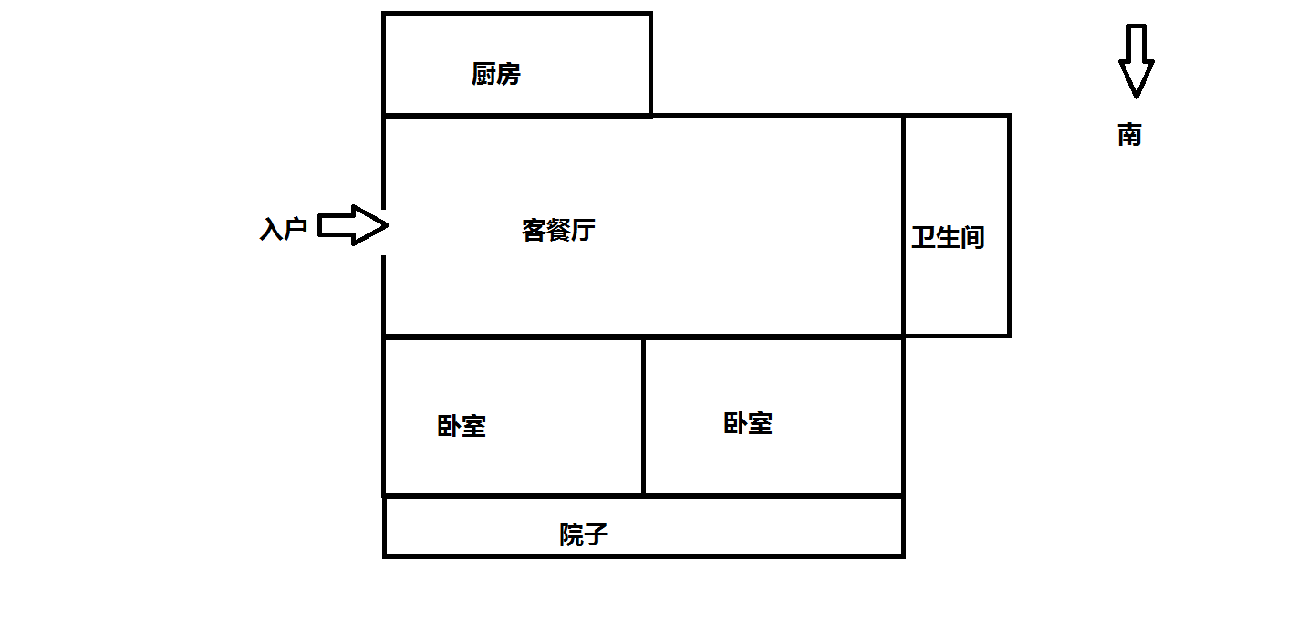 南川园新村 2室1厅1卫 65m&sup2;