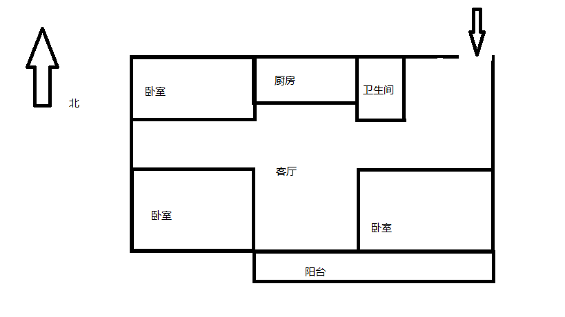 世纪新城 3室2厅1卫 140.00m&sup2;