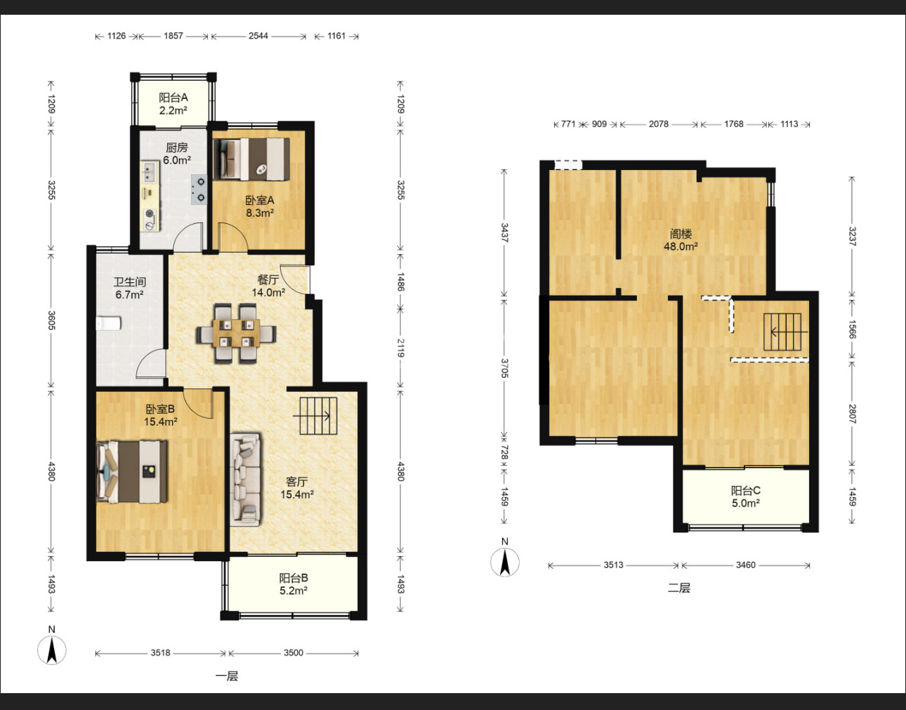 书院坊 4室2厅1卫 91.63m&sup2;