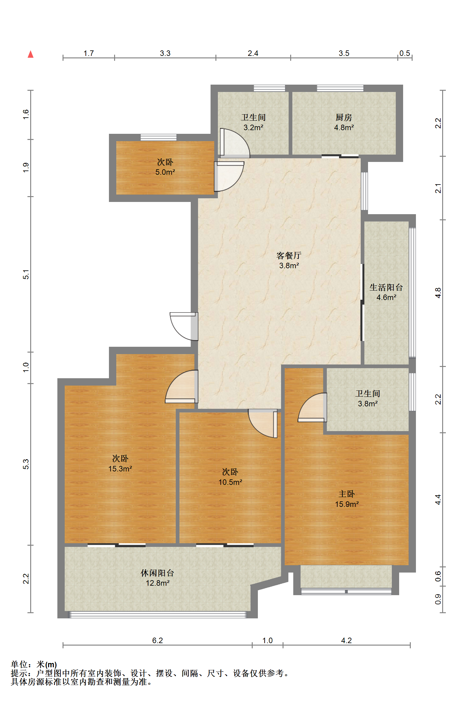 佳源都市 4室2厅2卫 130m&sup2;