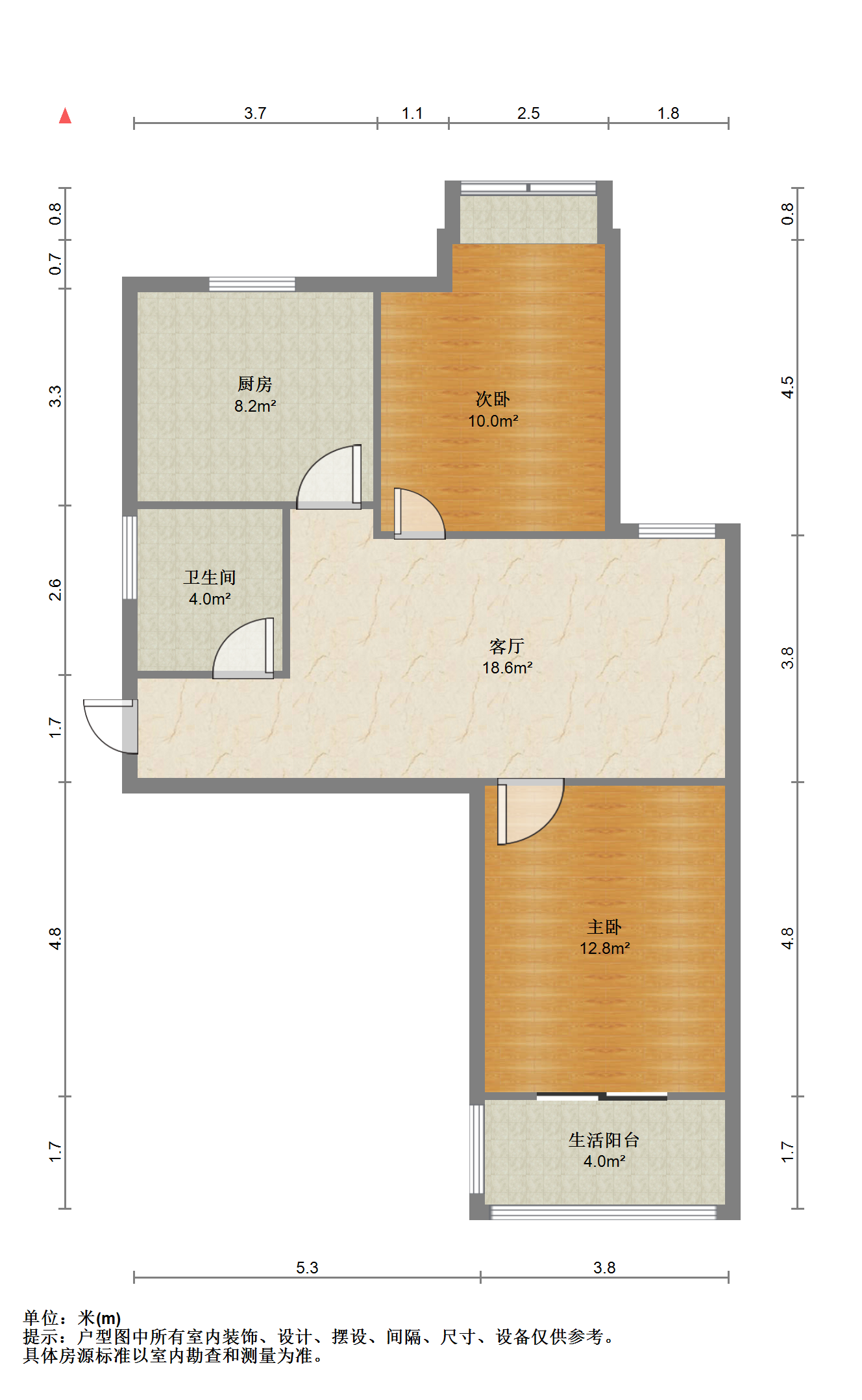融悦华庭 2室2厅1卫 86m&sup2;