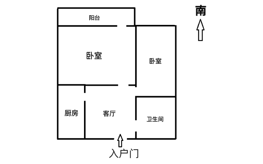 易家桥新村 2室1厅1卫 59.8m&sup2;