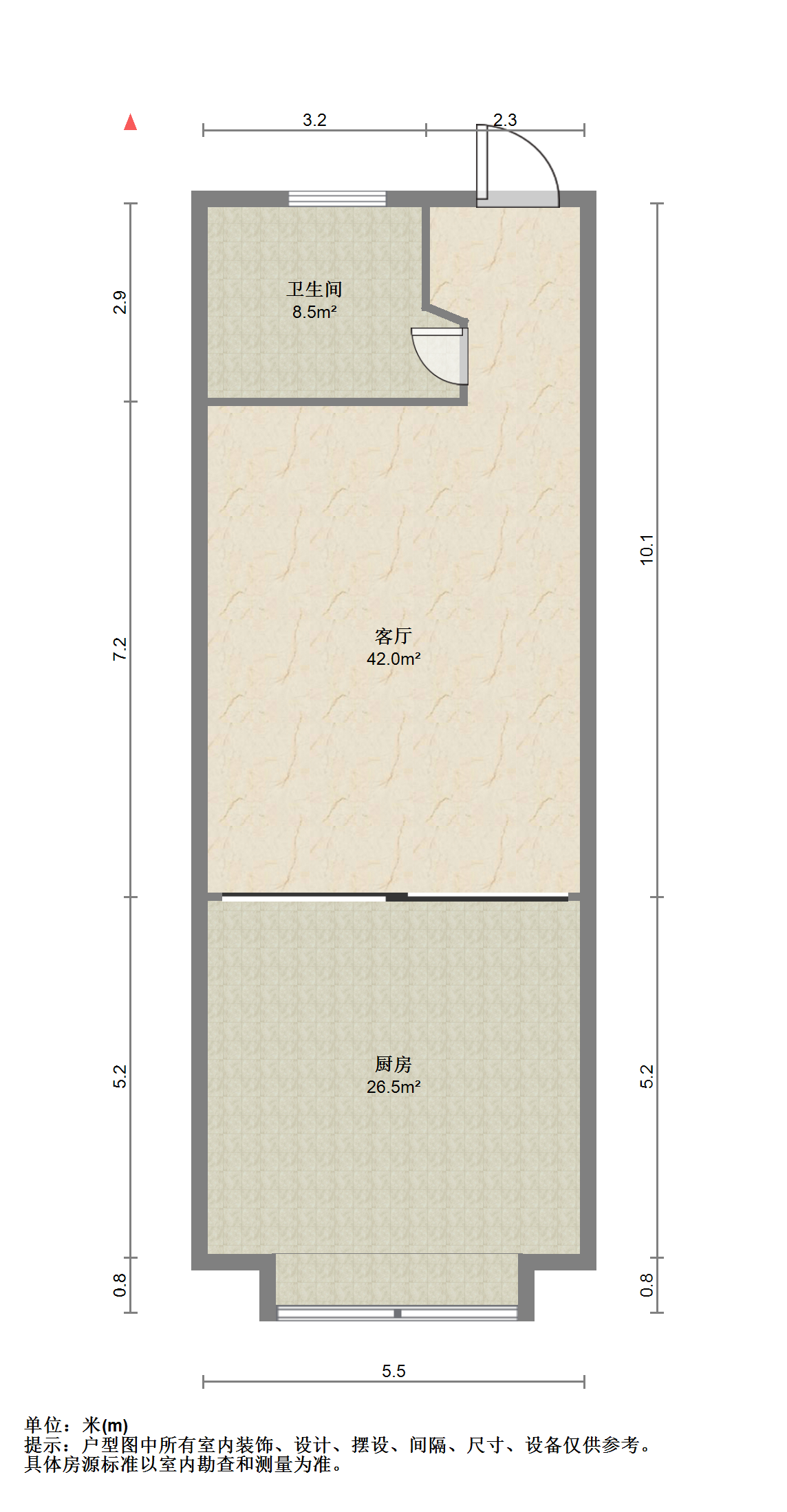 永和佳苑北区 2室2厅2卫 38.00m&sup2;