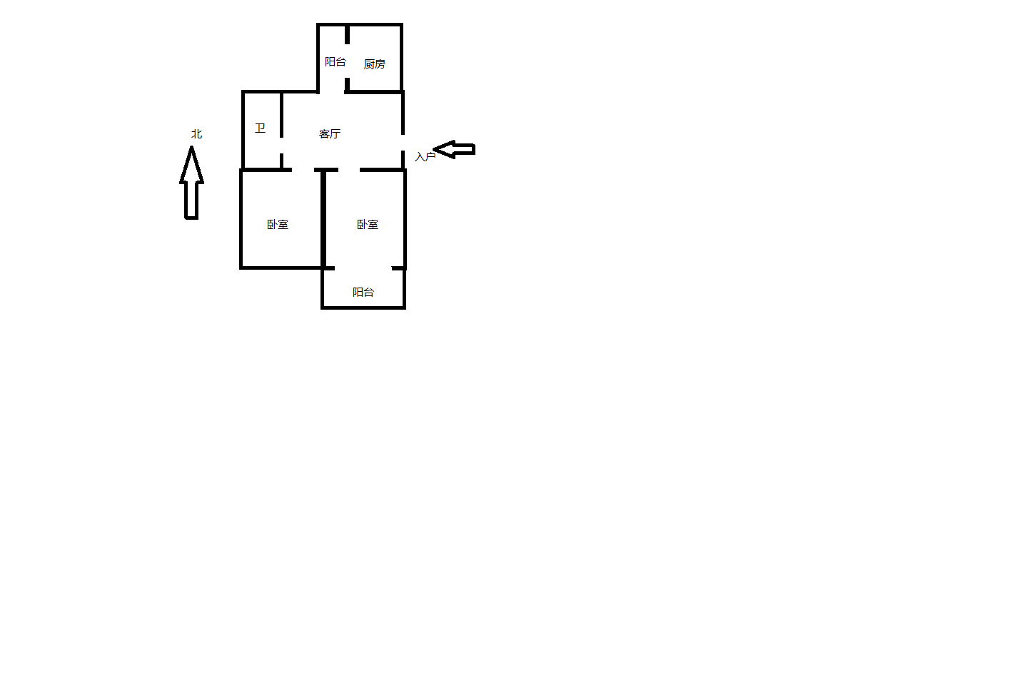万象东园 2室1厅1卫 65.2m&sup2;