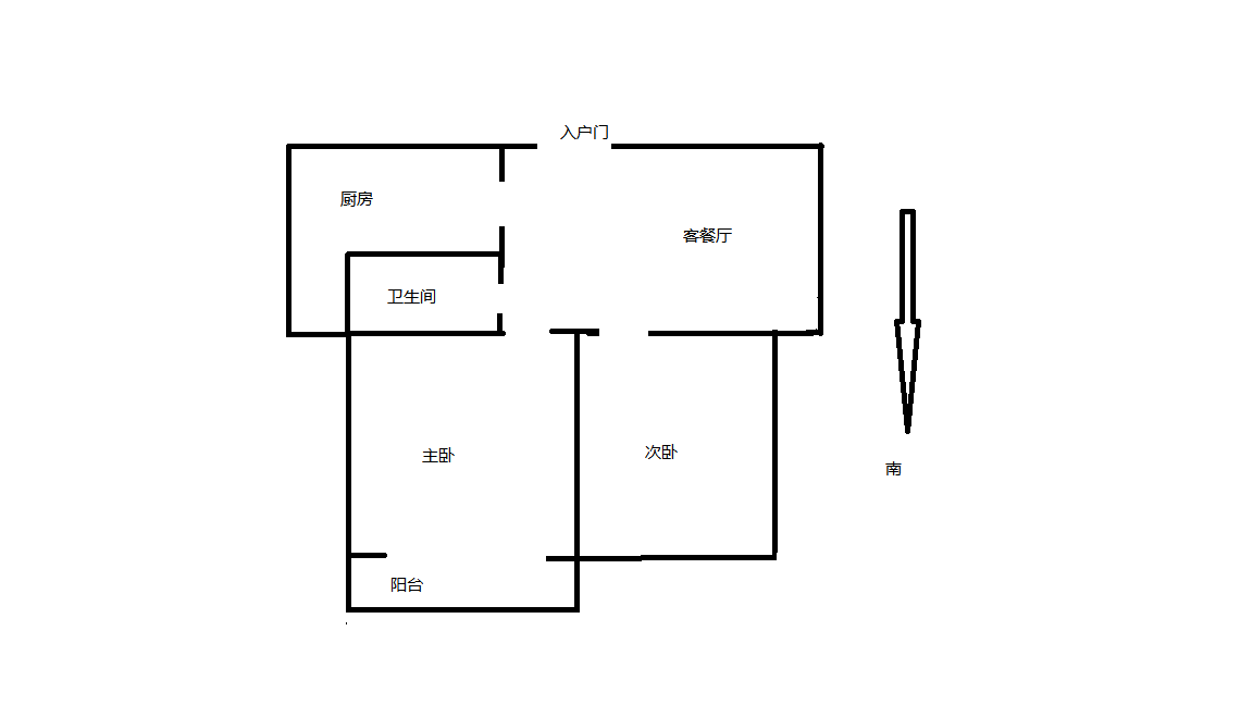 惠泽苑 2室1厅1卫 84m&sup2;