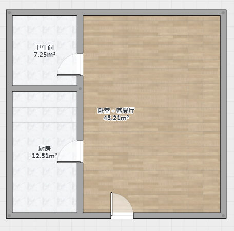 五一新村 1室1厅1卫 22m²