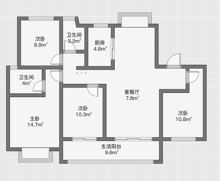 中南熙悦(南通经济技术开发区) 4室2厅2卫 136m&sup2;