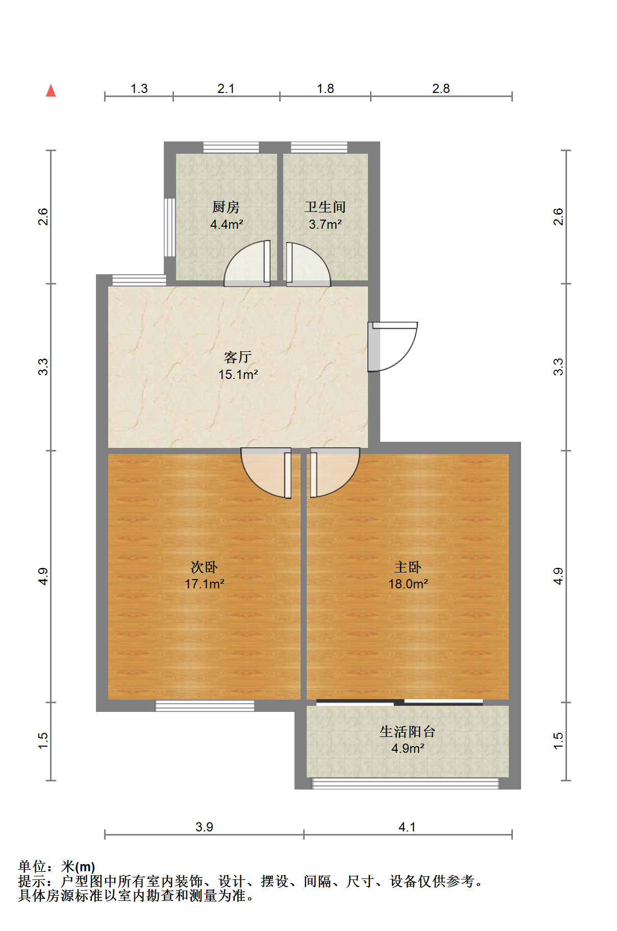 海港新村 2室1厅1卫 67.00m&sup2;