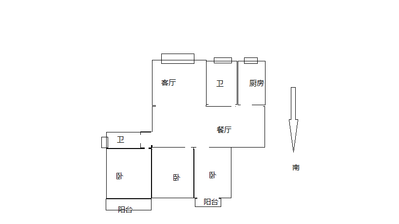 佳利秀水公寓 3室2厅2卫 186m&sup2;