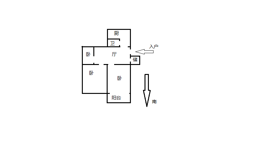 城南新村(崇川区) 3室1厅1卫 83.08m&sup2;