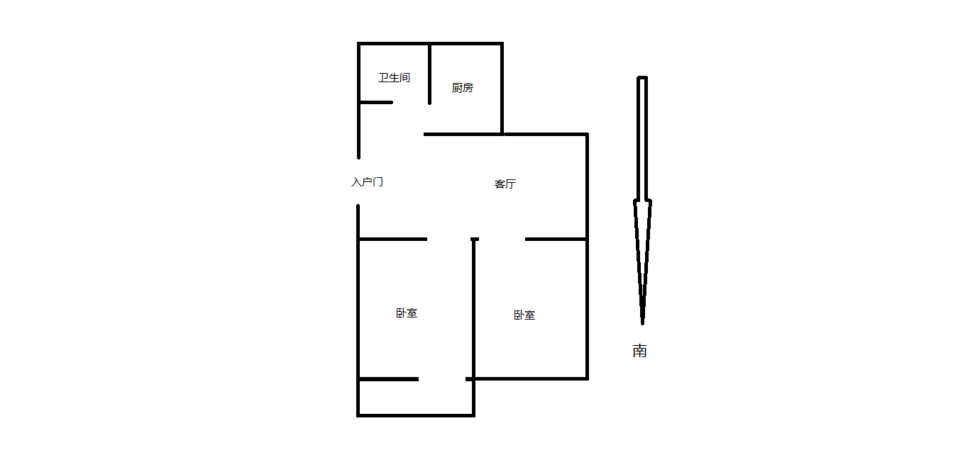 姚港路22号 2室1厅1卫 73m&sup2;