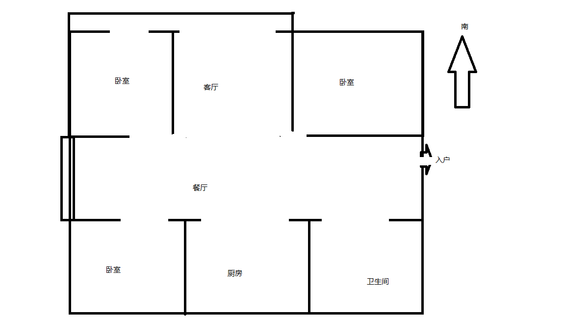 南川园小区 3室2厅1卫 159.00m&sup2;