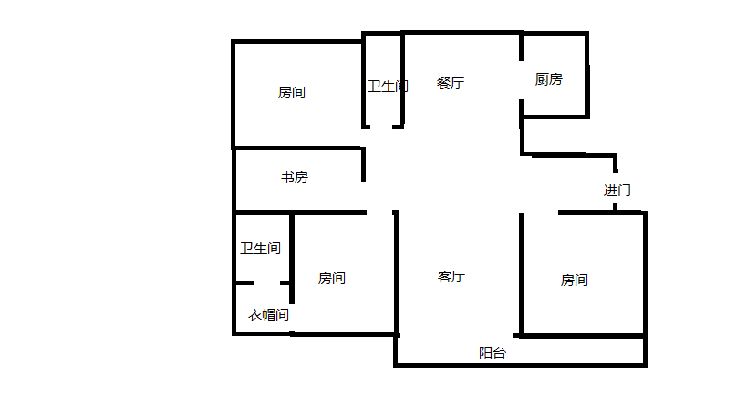 万濠星城 4室2厅2卫 165.55m&sup2;