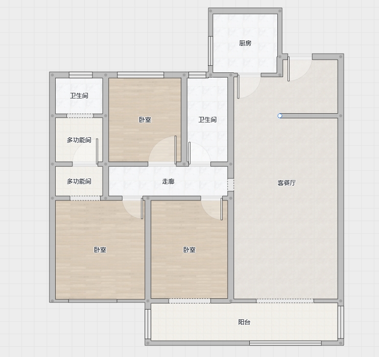 南通和风雅颂 3室2厅2卫 129.86m&sup2;
