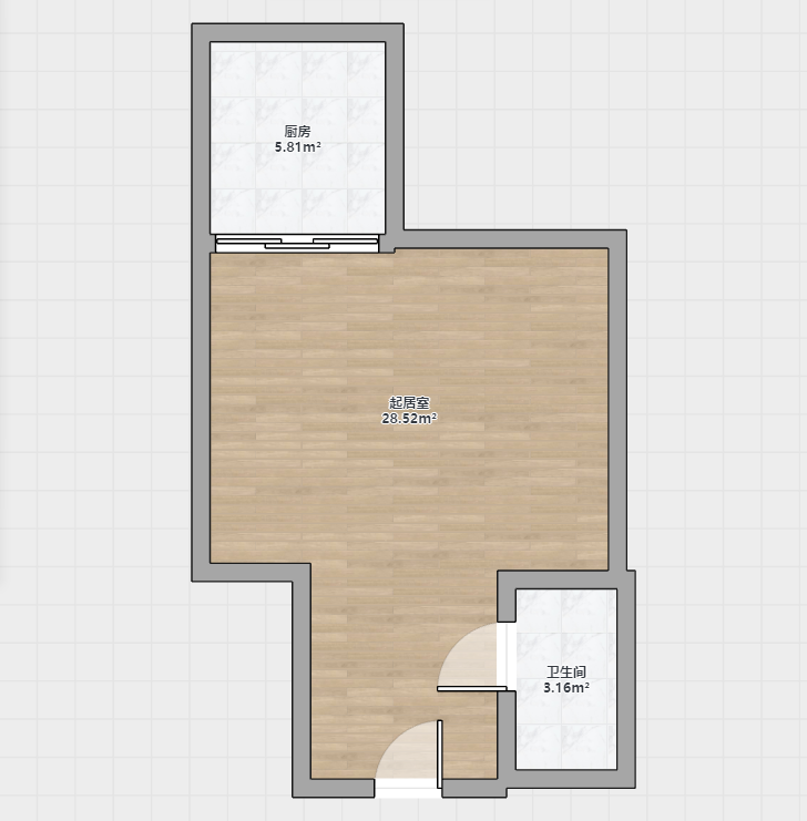 怡园新苑 1室1厅1卫 32m&sup2;