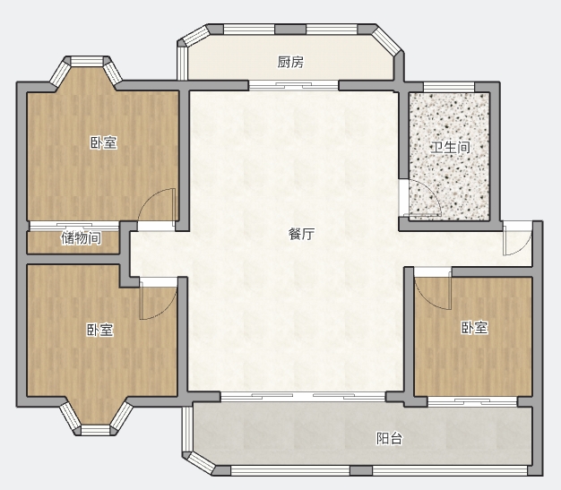 金龙花苑 3室2厅1卫 138m&sup2;