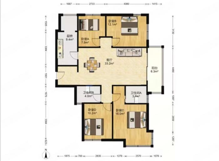 江山鼎 3室2厅2卫 137375.00m&sup2;