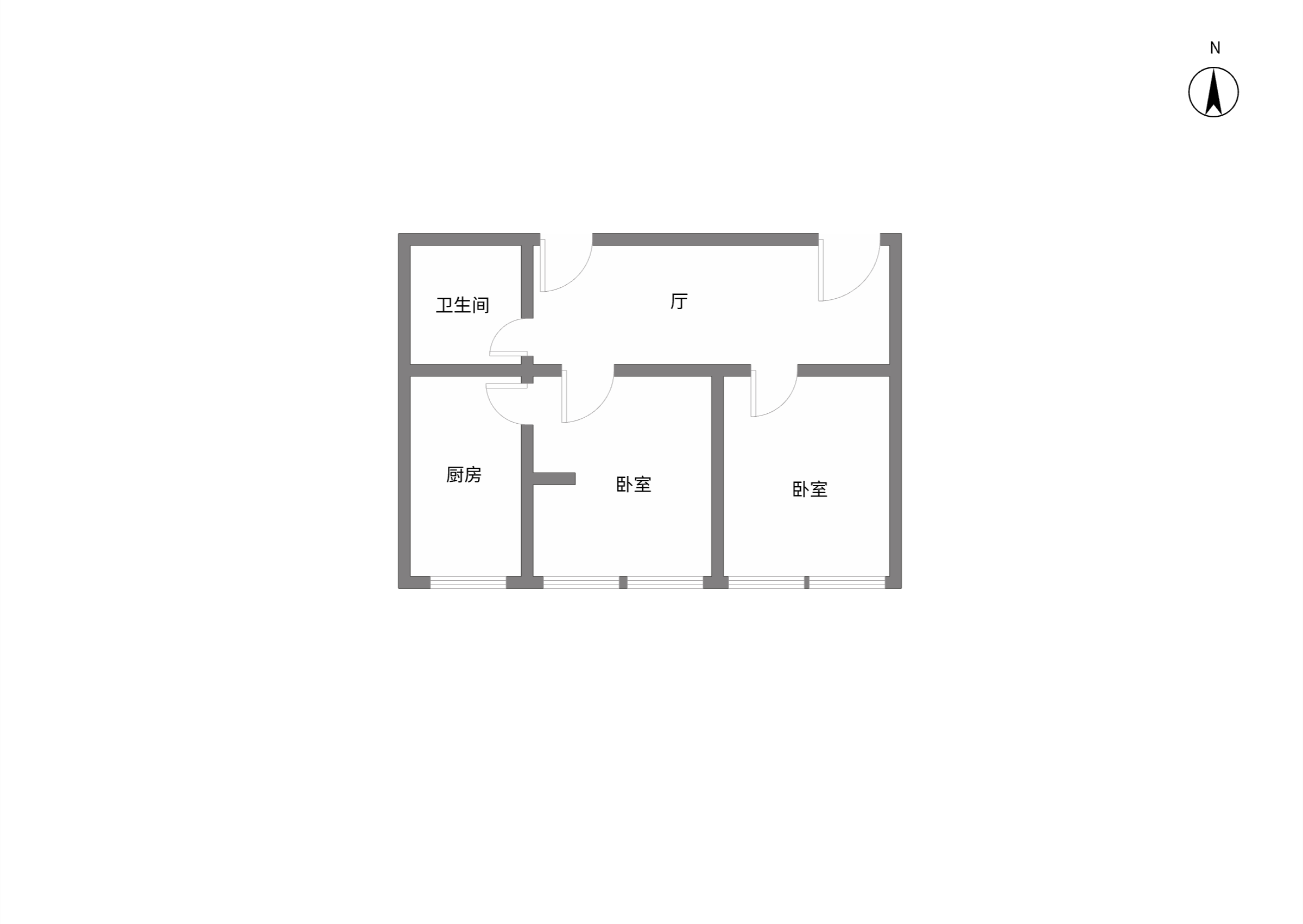凤凰文化广场 2室1厅1卫 119m&sup2;