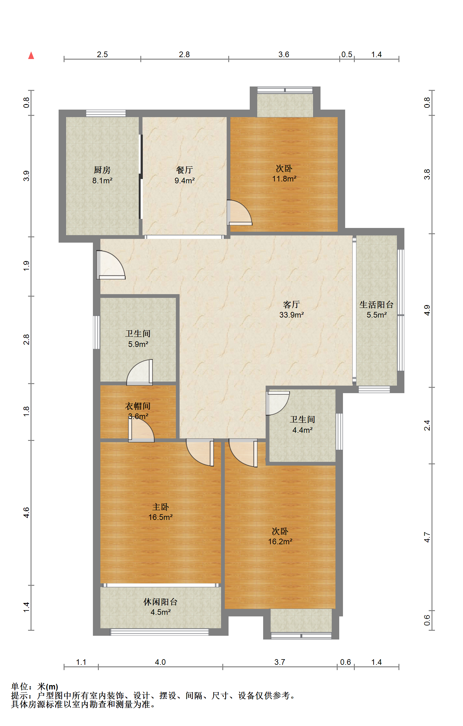 山景水岸 3室2厅2卫 141m&sup2;