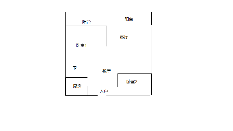 颐景苑 2室2厅1卫 97m&sup2;
