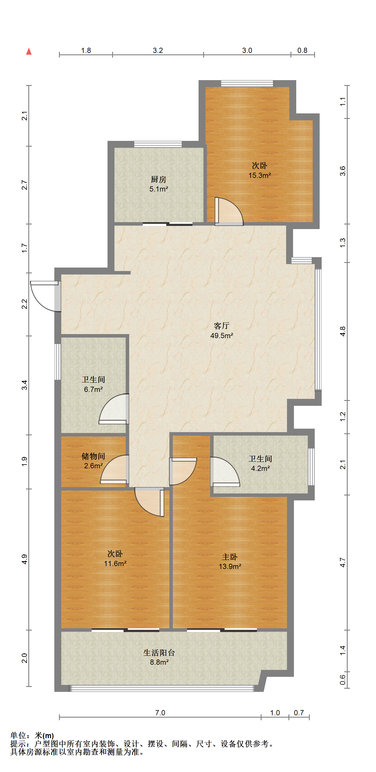 绿城&middot;晓风印月 3室1厅2卫 120.35m&sup2;