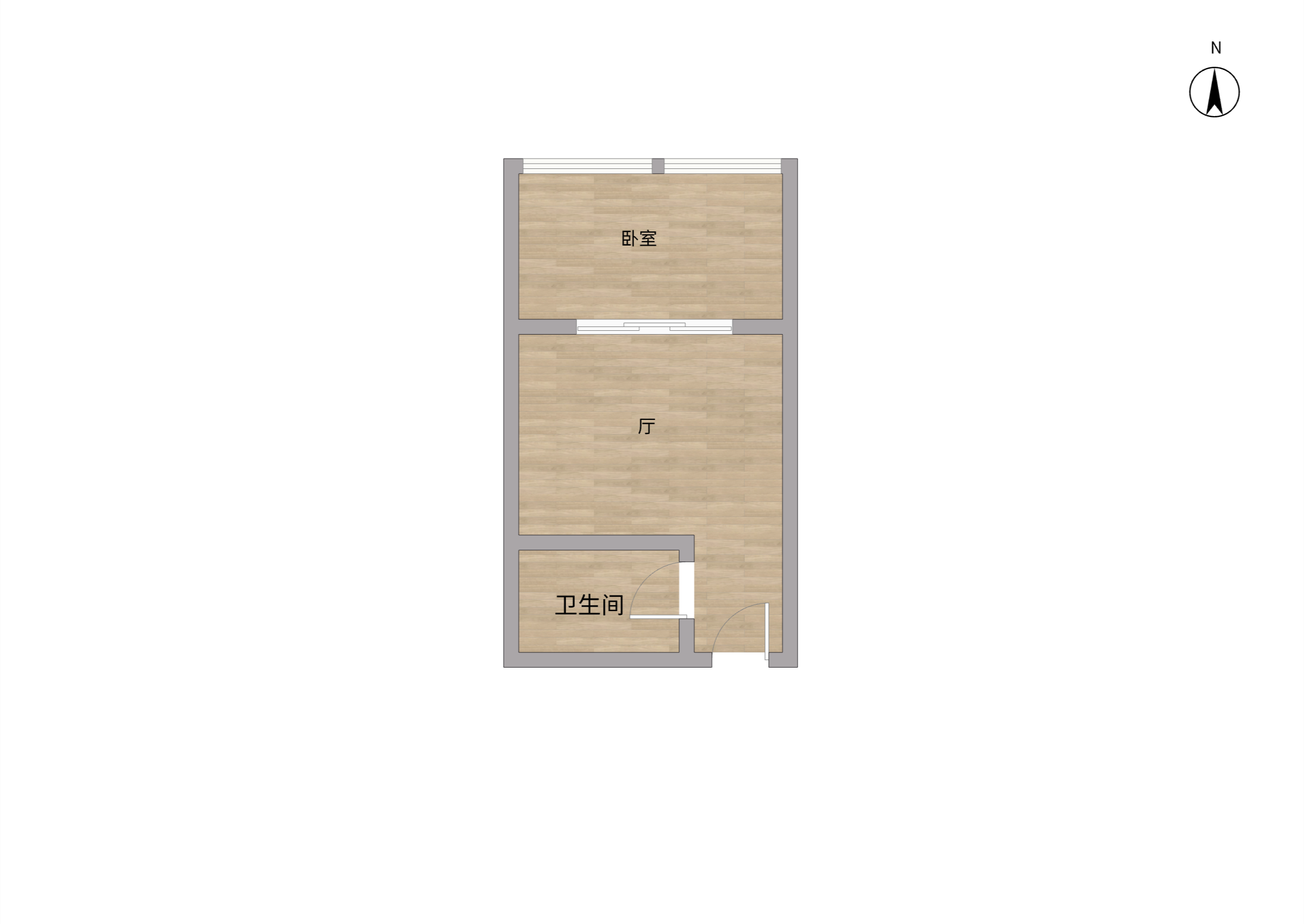 凤凰文化广场 1室厅卫 59.6m&sup2;