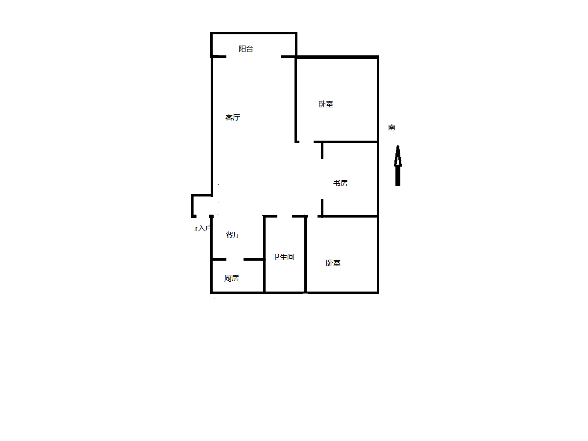 新建路新村(新建花苑) 3室2厅1卫 109.20m²