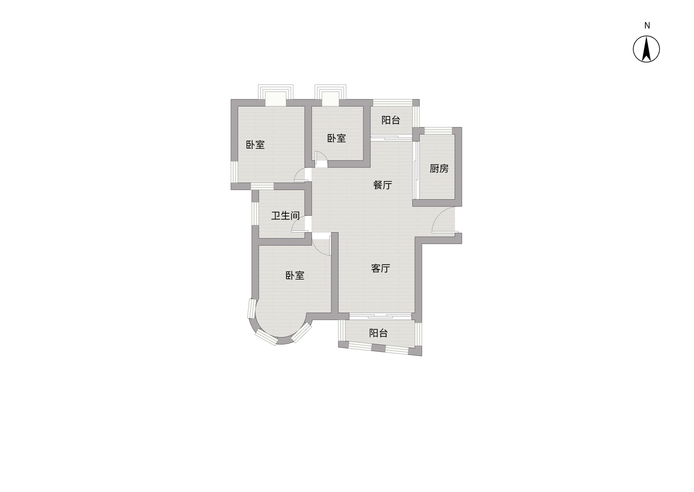 中南世纪城南区 3室2厅2卫 150m&sup2;