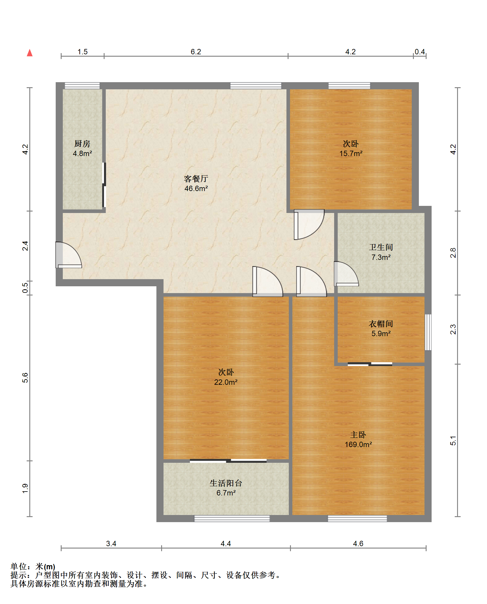 江景苑小区 3室1厅1卫 125.00m&sup2;