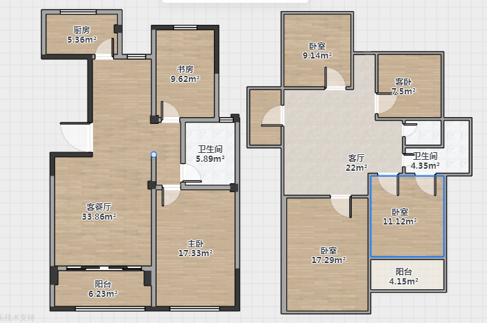 莱茵河畔 5室2厅3卫 235m&sup2;