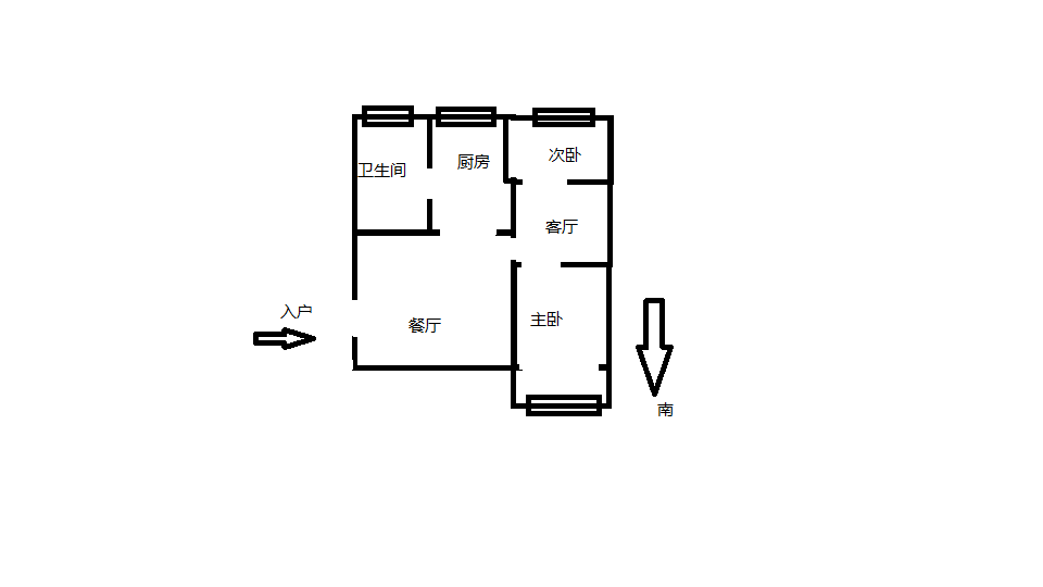 新建路新村(新建花苑) 2室1厅1卫 61.25m&sup2;