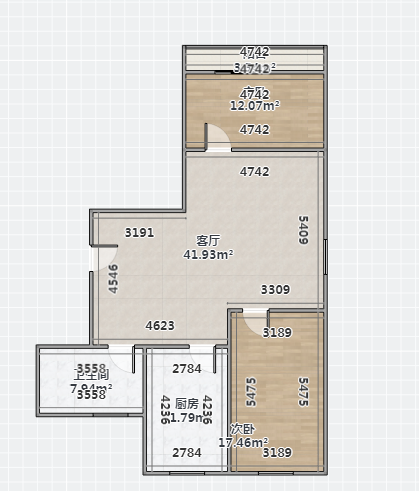 天一裕景苑 2室2厅1卫 105m&sup2;