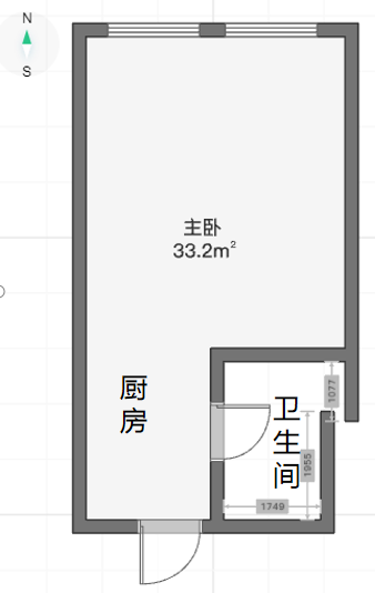 正泰江岸水苑 1室0厅1卫 39m²