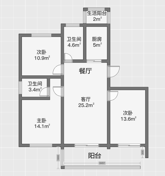 天一裕景苑 3室2厅2卫 141.05m&sup2;