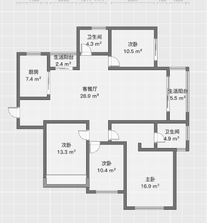 南通橡树湾 4室2厅2卫 166m&sup2;
